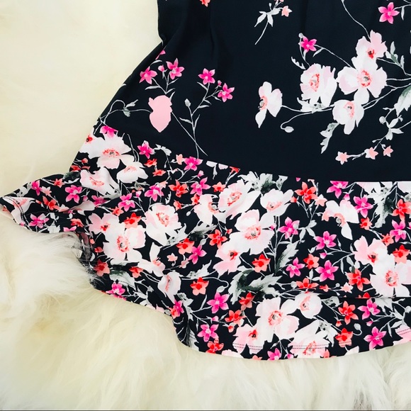 ELIZA J Long-Sleeve Floral-Print Ruffle-Hem Dress - Picture 6 of 7